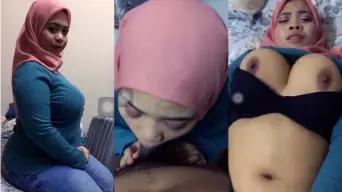 Menggila Dengan Gadis Berjilbab Pink Yang Montok Dan Menggairahkan