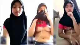 Vcs Aisyah Abg Berjilbab Dengan Gaun Merah Yang Menggoda